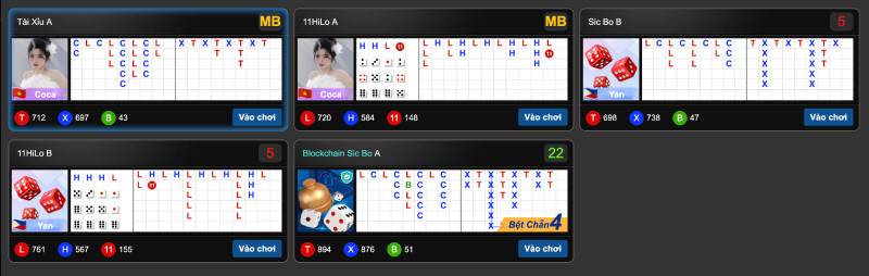Tài xỉu sản phẩm ăn khách thuộc top 3 của KU Casino